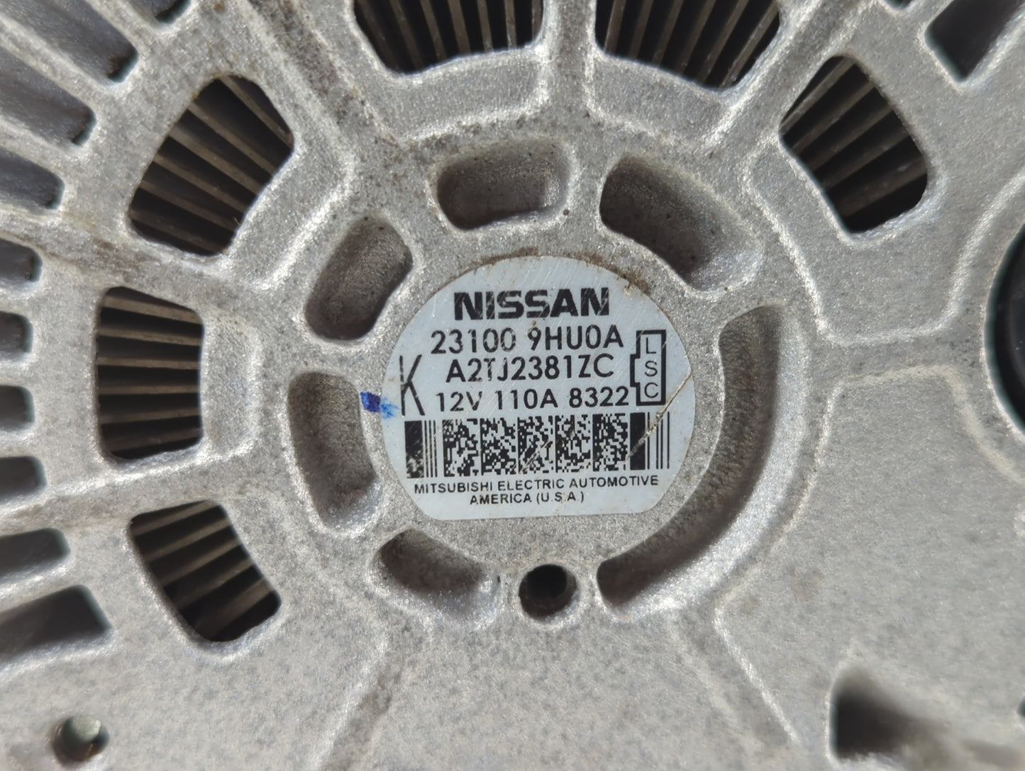 2018 Nissan Altima Alternator Replacement Generator Charging Assembly Engine OEM P/N:23100 9HU0A Fits OEM Used Auto Parts - 