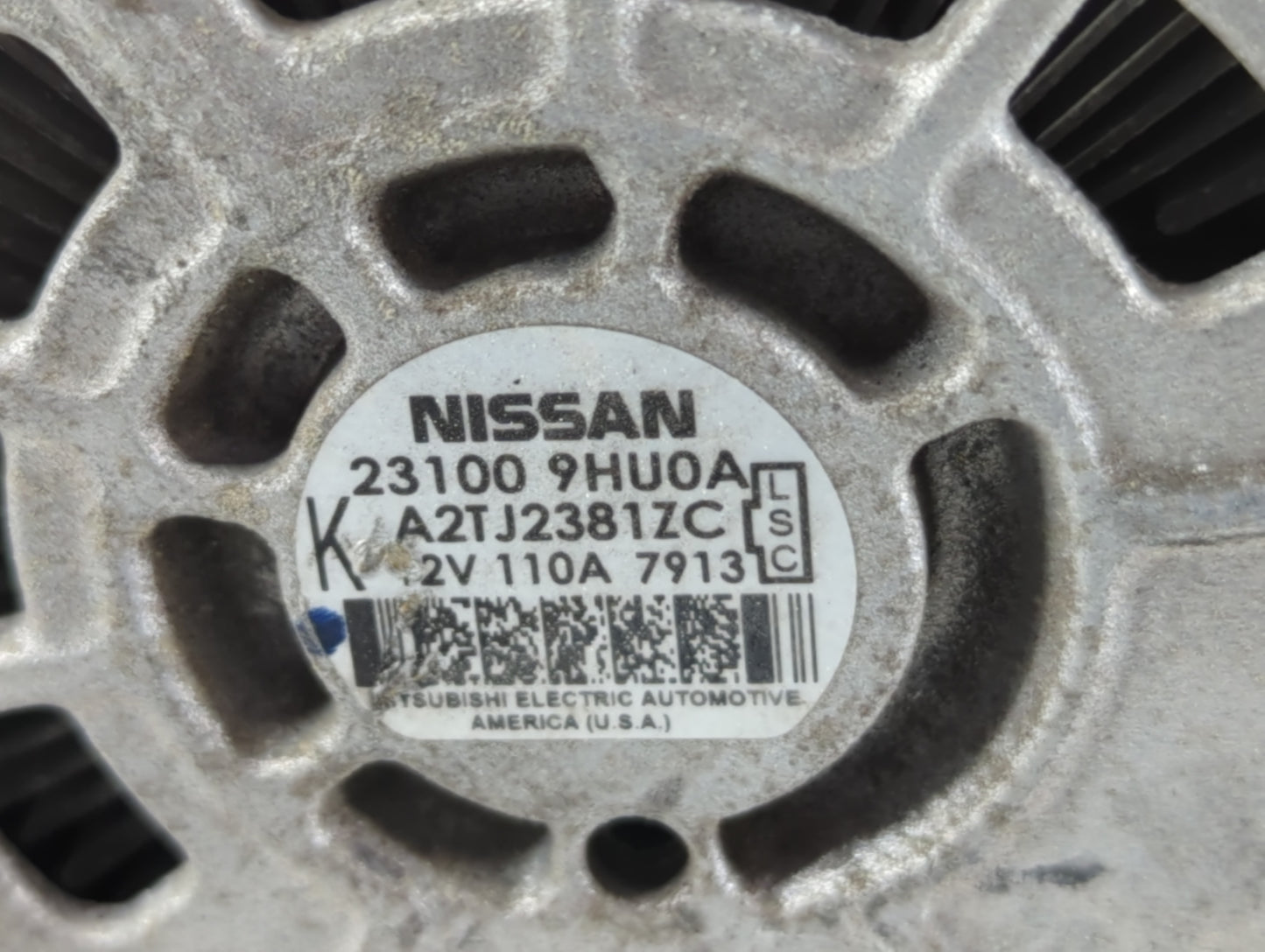 2018 Nissan Altima Alternator Replacement Generator Charging Assembly Engine OEM P/N:A2TJ2381ZC 23100 9HU0A Fits OEM Used Au