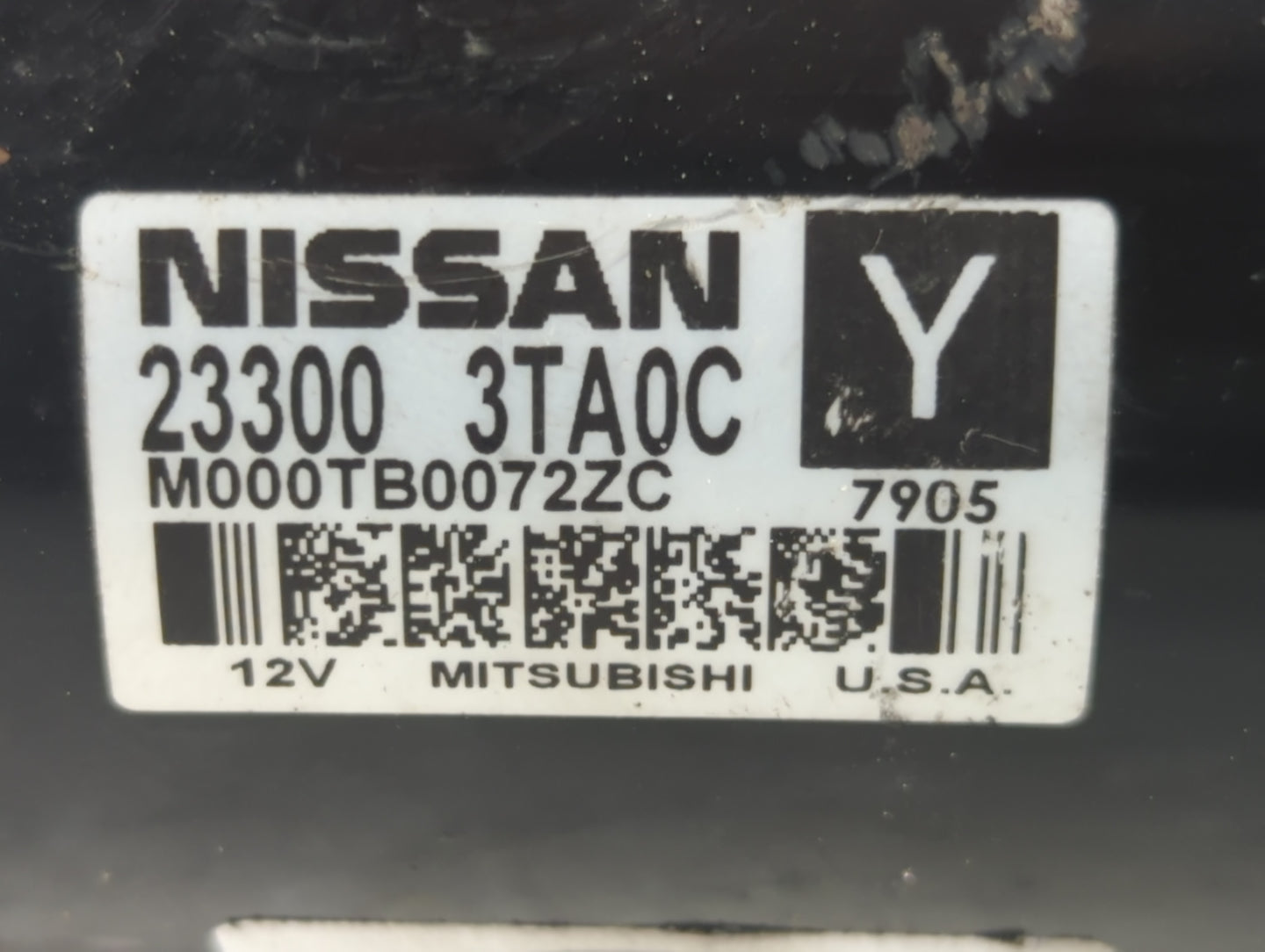 2013-2018 Nissan Altima Car Starter Motor Solenoid OEM P/N:M000TB0071ZC 23300 3TA0C Fits Fits 2013 2014 2015 2016 2017 2018 