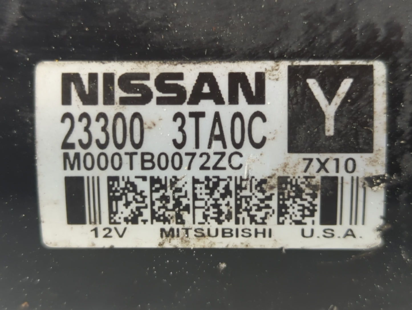 2018 Nissan Altima Car Starter Motor Solenoid OEM P/N:23300 3TA0C Fits Fits 2015 2016 2017 2019 2020 OEM Used Auto Parts - O