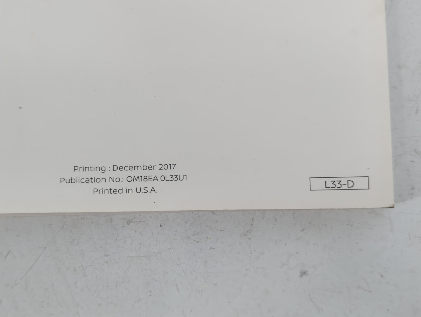 2018 Nissan Altima Owners Manual Book Guide OEM Used Auto Parts - Oemusedautoparts1.com