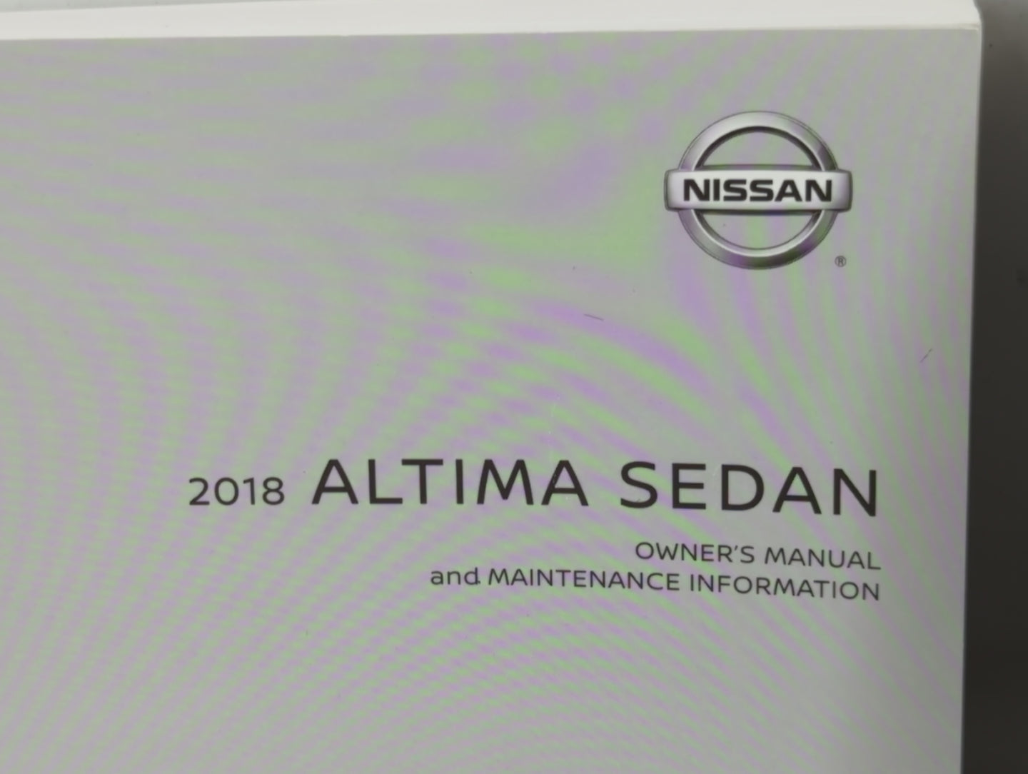 2018 Nissan Altima Owners Manual Book Guide P/N:OM18EA 0L33U1 OEM Used Auto Parts - Oemusedautoparts1.com