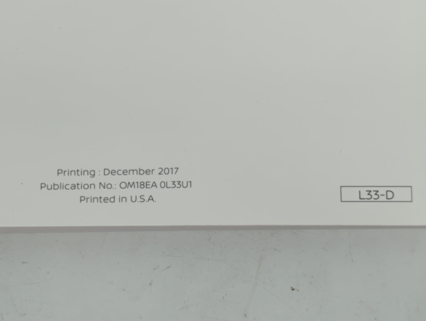 2018 Nissan Altima Owners Manual Book Guide P/N:OM18EA 0L33U1 OEM Used Auto Parts - Oemusedautoparts1.com