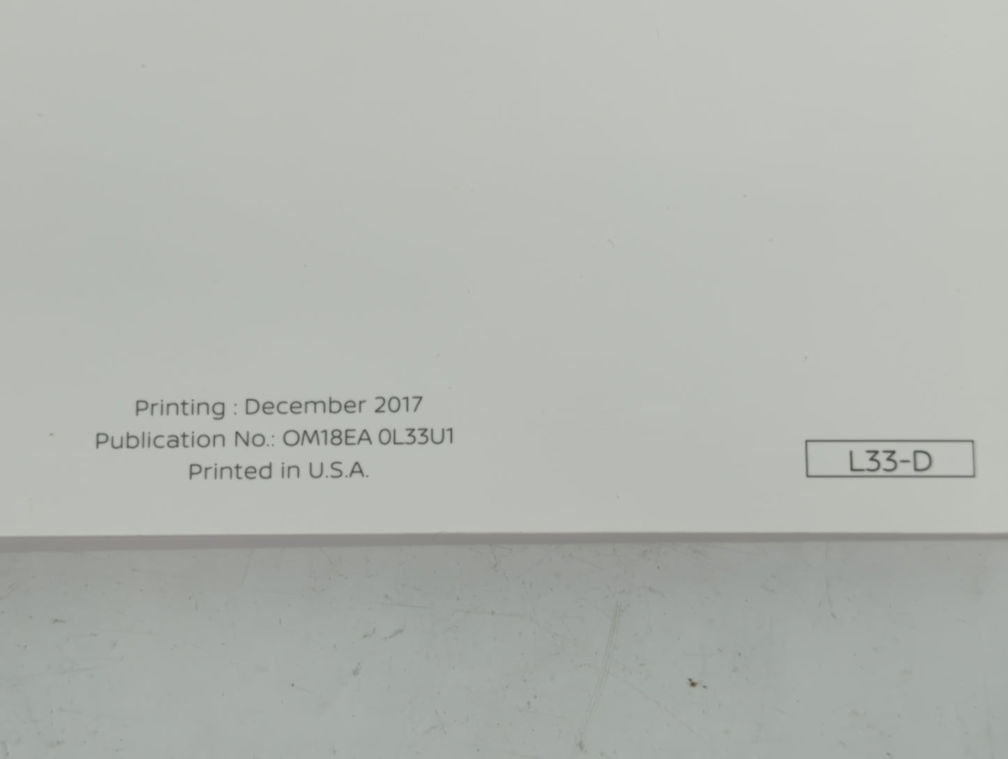 2018 Nissan Altima Owners Manual Book Guide P/N:OM18EA 0L33U1 OEM Used Auto Parts - Oemusedautoparts1.com