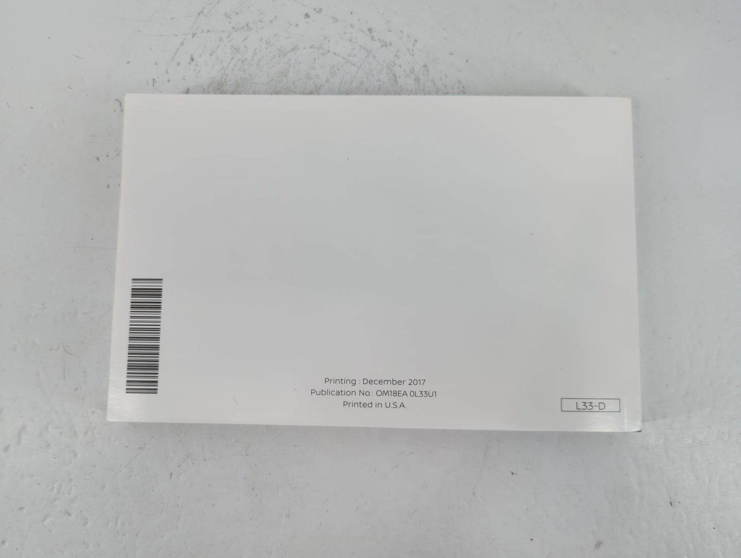 2018 Nissan Altima Owners Manual Book Guide P/N:OM18EA 0L33U1 OEM Used Auto Parts - Oemusedautoparts1.com