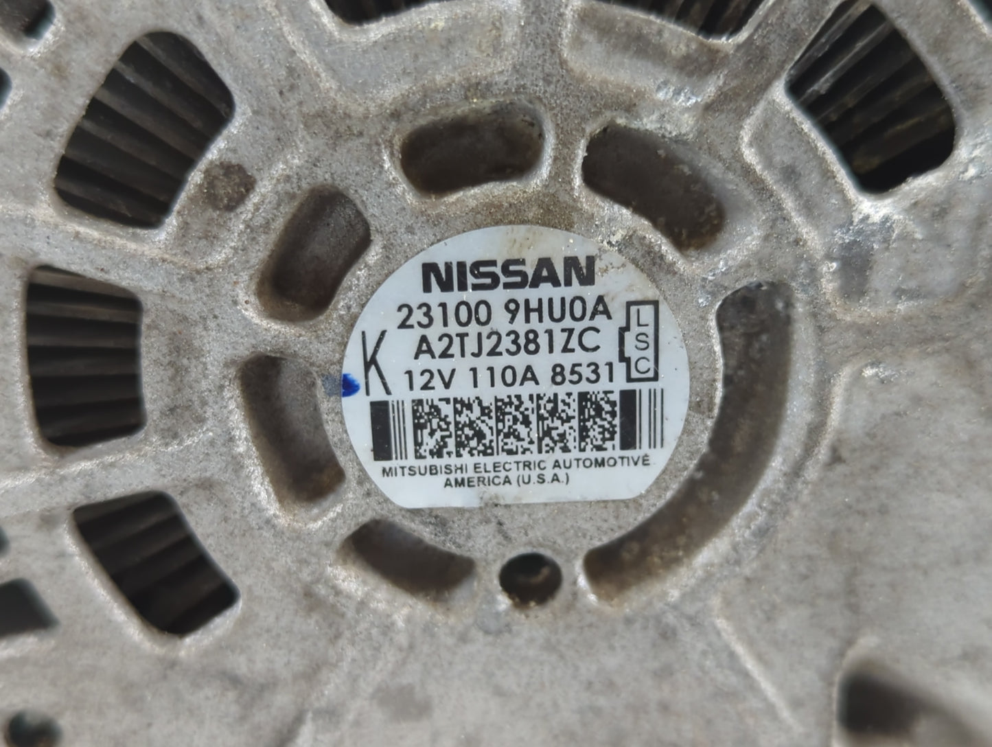 2018 Nissan Altima Alternator Replacement Generator Charging Assembly Engine OEM P/N:22100 9HU0A Fits OEM Used Auto Parts - 