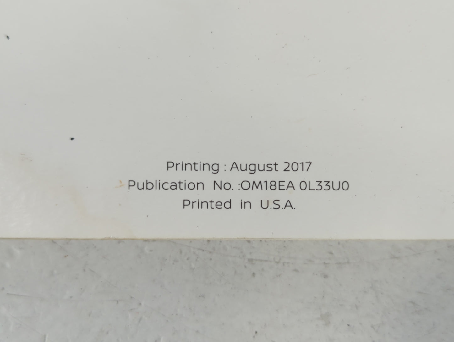 2018 Nissan Altima Owners Manual Book Guide P/N:OM18EA 0L33U0 OEM Used Auto Parts - Oemusedautoparts1.com