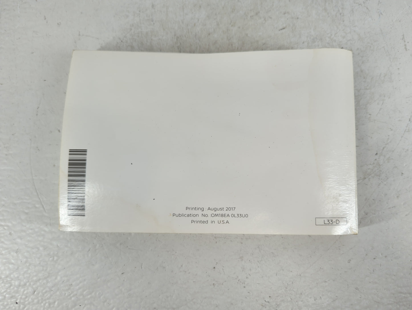 2018 Nissan Altima Owners Manual Book Guide P/N:OM18EA 0L33U0 OEM Used Auto Parts - Oemusedautoparts1.com