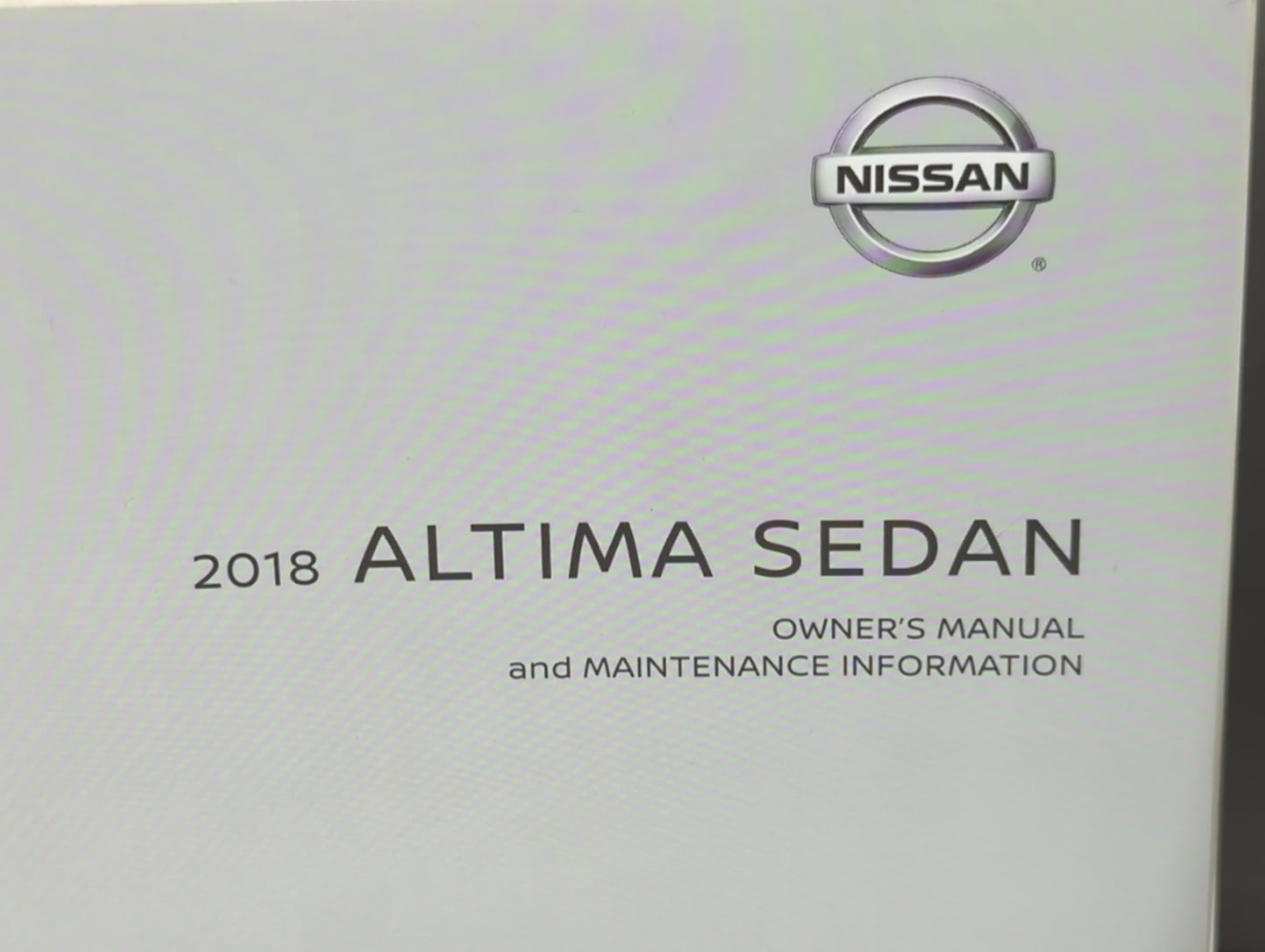2018 Nissan Altima Owners Manual Book Guide P/N:OM18EA 0L33U0 OEM Used Auto Parts - Oemusedautoparts1.com