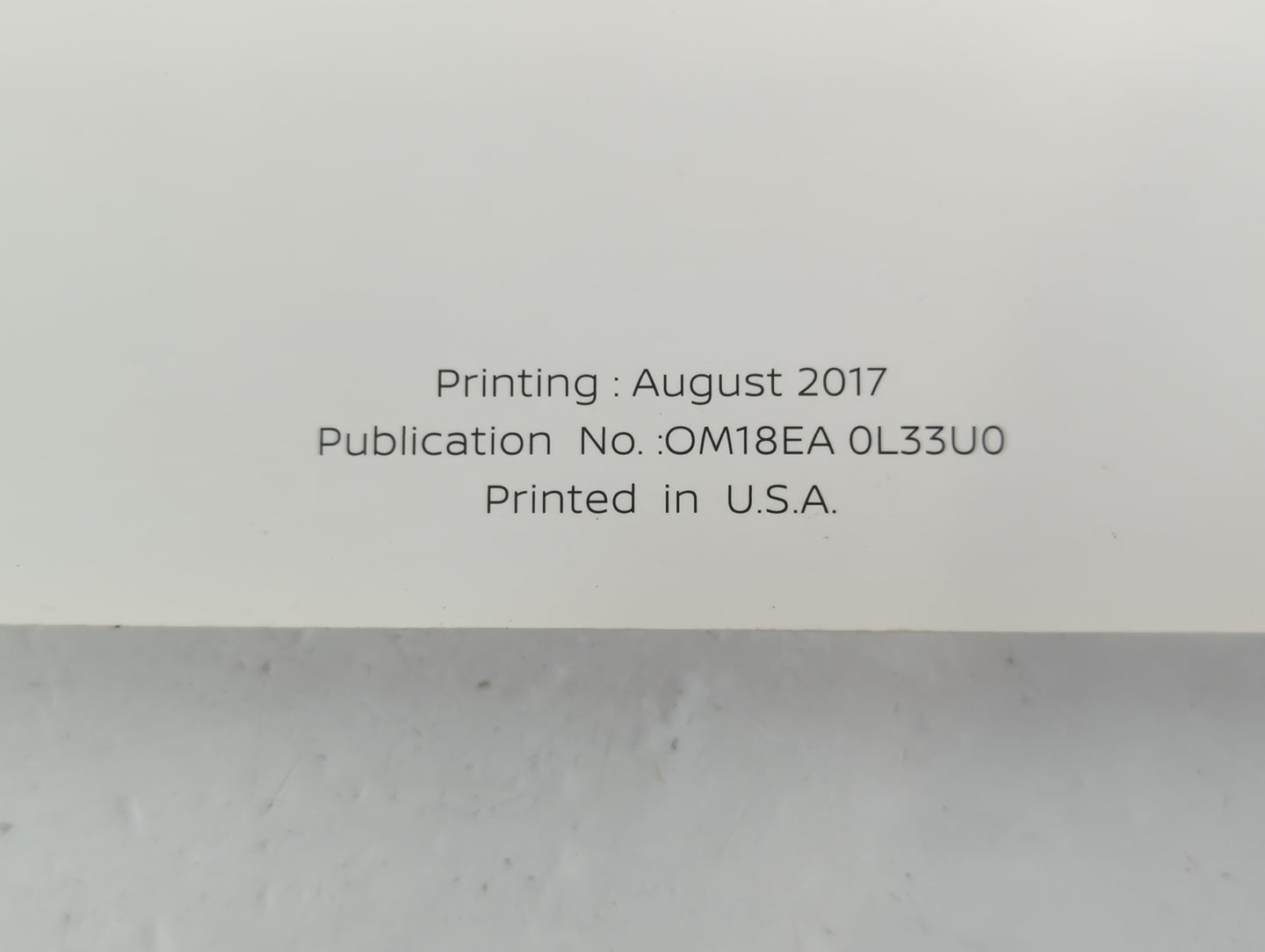 2018 Nissan Altima Owners Manual Book Guide P/N:OM18EA 0L33U0 OEM Used Auto Parts - Oemusedautoparts1.com