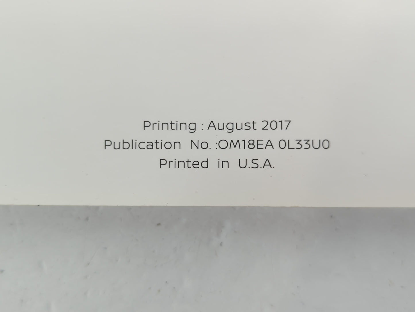 2018 Nissan Altima Owners Manual Book Guide P/N:OM18EA 0L33U0 OEM Used Auto Parts - Oemusedautoparts1.com