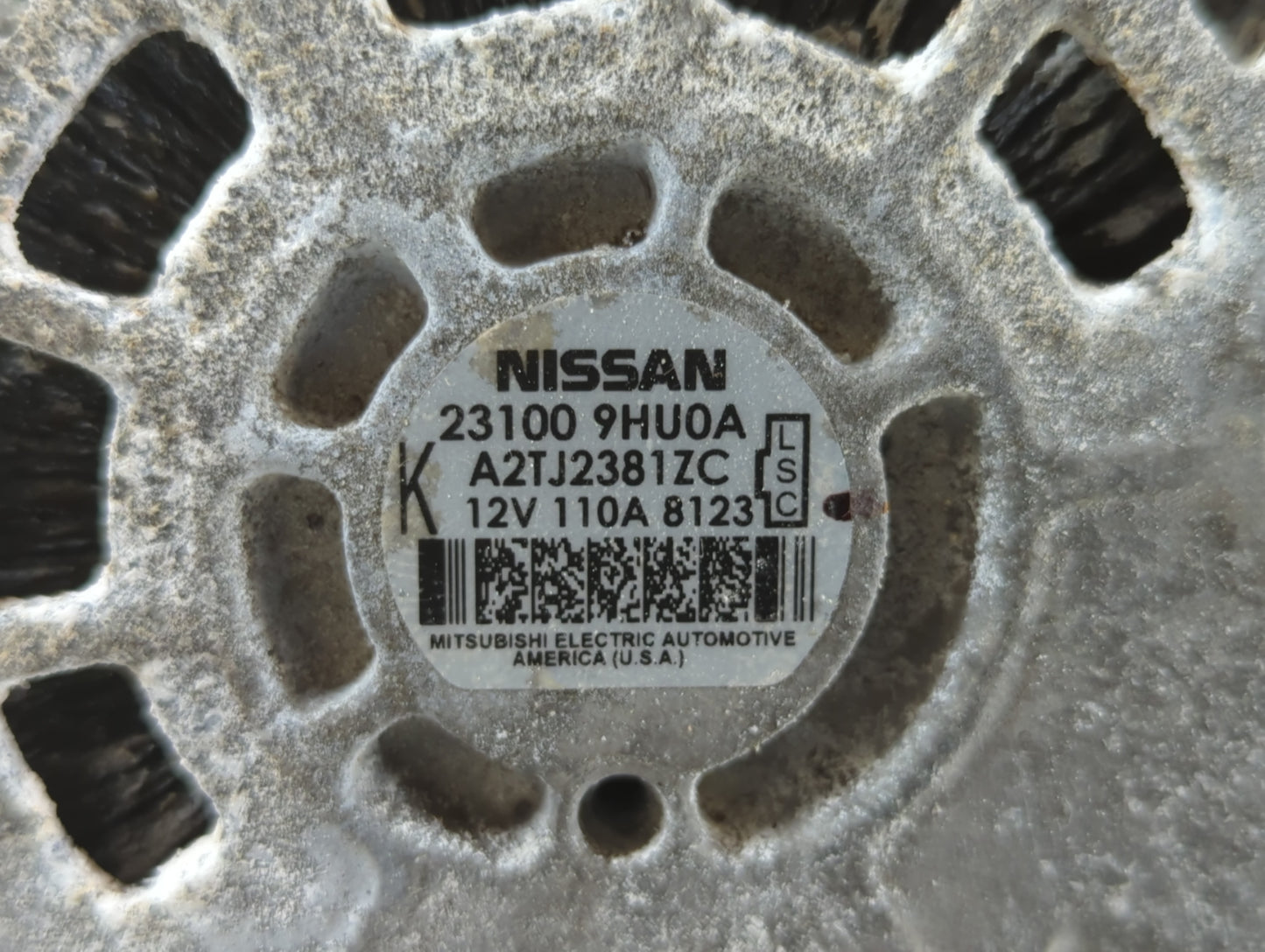 2018 Nissan Altima Alternator Replacement Generator Charging Assembly Engine OEM P/N:A2TJ2381ZC 23100 9HU0A Fits OEM Used Au