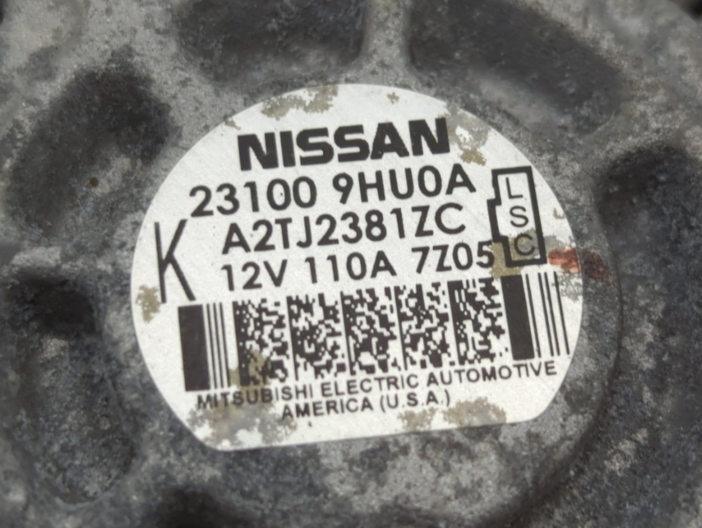 2018 Nissan Altima Alternator Replacement Generator Charging Assembly Engine OEM P/N:A2TJ2381ZC 23100 9HU0A Fits OEM Used Au