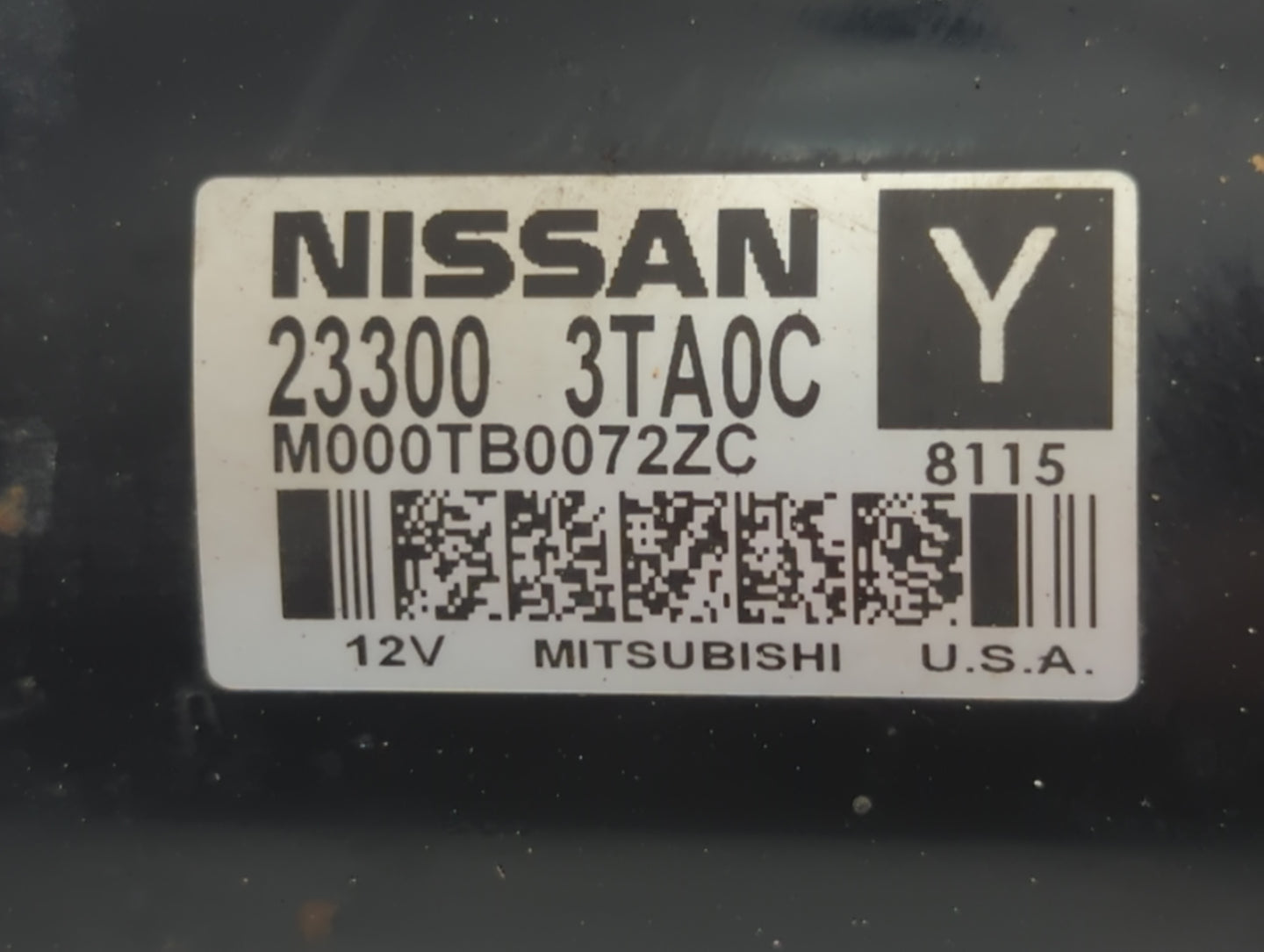 2013-2018 Nissan Altima Car Starter Motor Solenoid OEM P/N:23300 3TA0C Fits Fits 2013 2014 2015 2016 2017 2018 OEM Used Auto