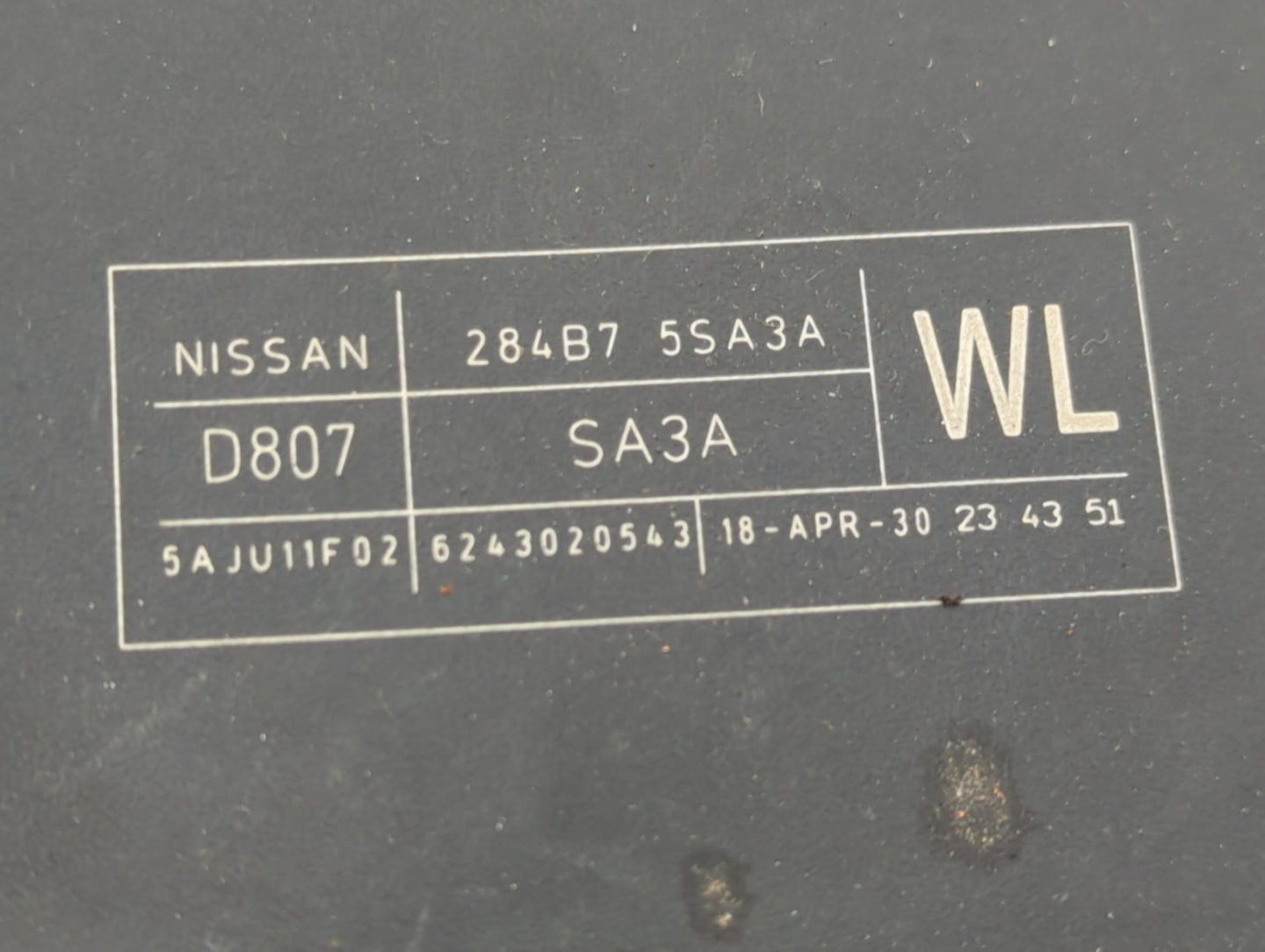2018-2021 Nissan Leaf Fusebox Fuse Box Panel Relay Module P/N:284B7 5SA3A Fits Fits 2018 2019 2020 2021 OEM Used Auto Parts 
