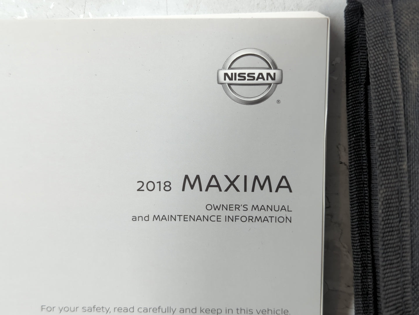 2018 Nissan Maxima Owners Manual Book Guide P/N:OM18EA 0A36U0 OEM Used Auto Parts - Oemusedautoparts1.com