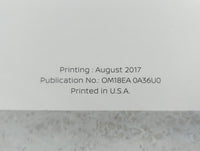 2018 Nissan Maxima Owners Manual Book Guide P/N:OM18EA 0A36U0 OEM Used Auto Parts - Oemusedautoparts1.com