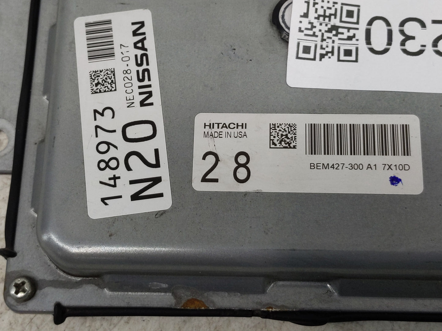 2018-2020 Nissan Maxima PCM Engine Control Computer ECU ECM PCU OEM P/N:NEC028-017 Fits Fits 2018 2019 2020 OEM Used Auto Pa