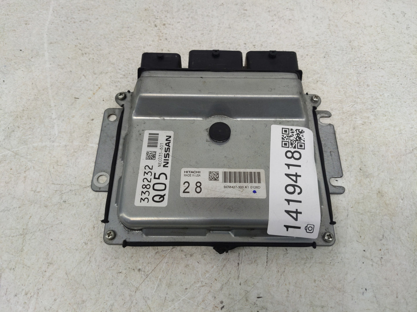 2018-2020 Nissan Maxima PCM Engine Control Computer ECU ECM PCU OEM P/N:NEC028-017 Fits Fits 2018 2019 2020 OEM Used Auto Pa