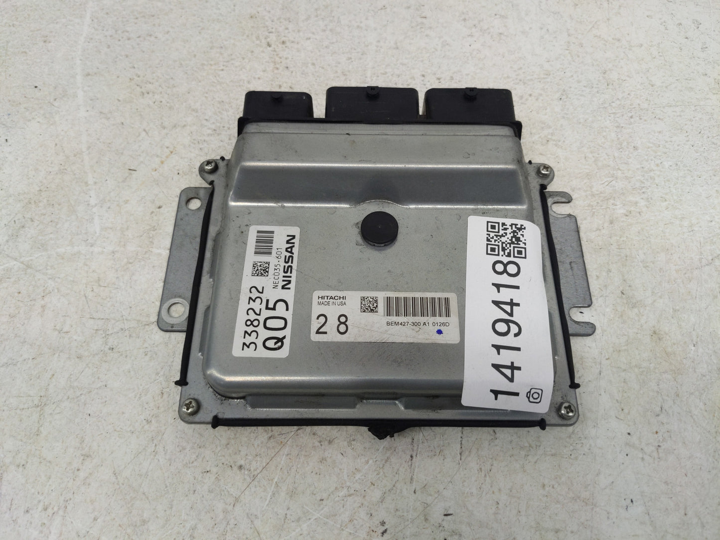 2018-2020 Nissan Maxima PCM Engine Control Computer ECU ECM PCU OEM P/N:NEC028-017 Fits Fits 2018 2019 2020 OEM Used Auto Pa