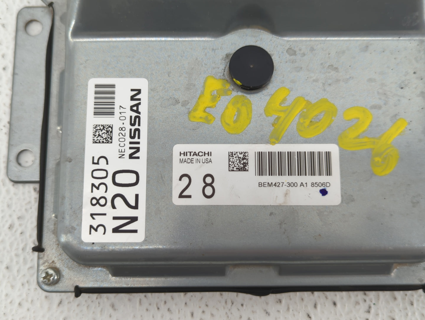2018-2020 Nissan Maxima PCM Engine Control Computer ECU ECM PCU OEM P/N:NEC028-017 BEM427-300 A1 Fits Fits 2018 2019 2020 OE