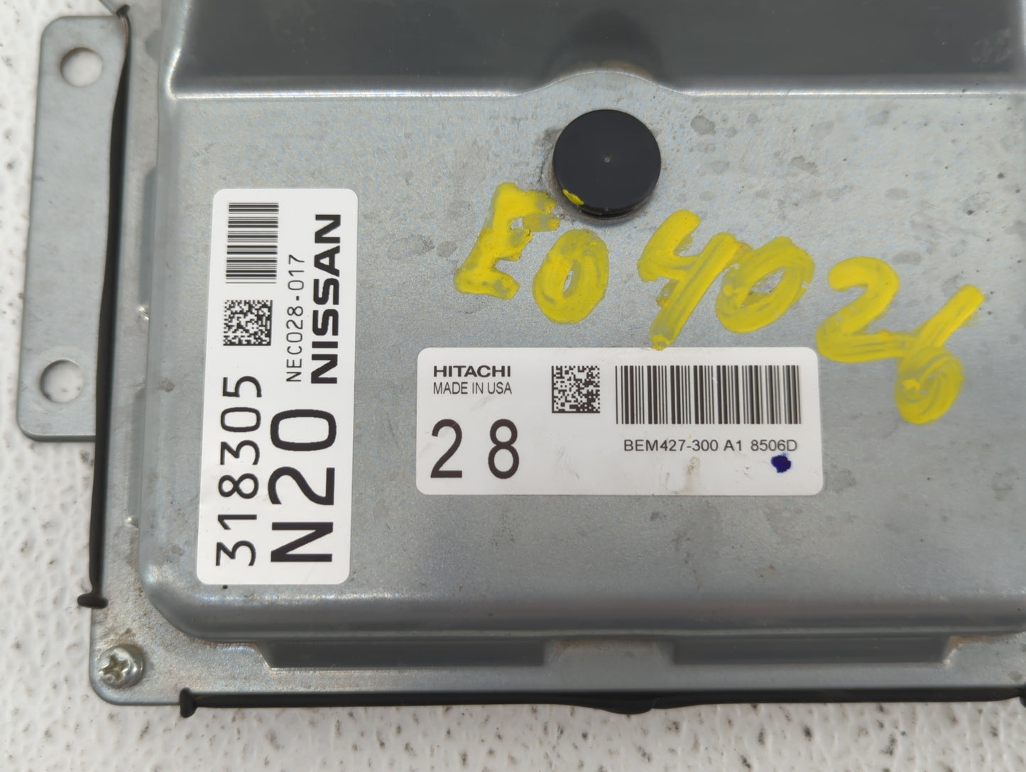 2018-2020 Nissan Maxima PCM Engine Control Computer ECU ECM PCU OEM P/N:NEC028-017 BEM427-300 A1 Fits Fits 2018 2019 2020 OE