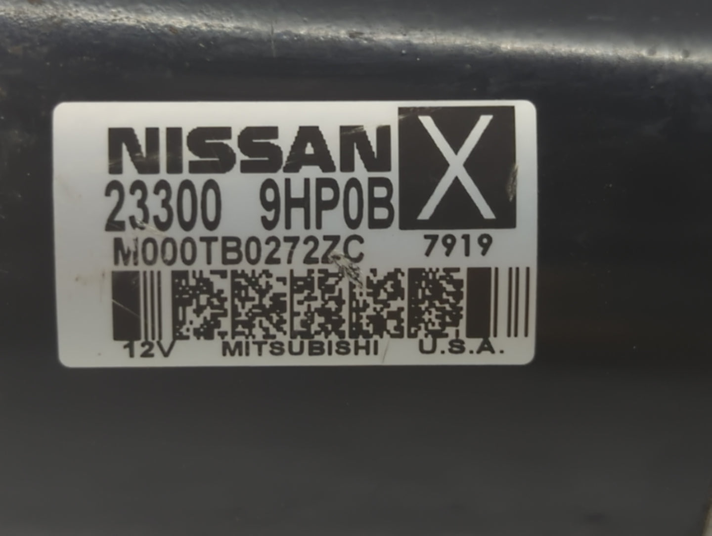 2016-2021 Nissan Maxima Car Starter Motor Solenoid OEM P/N:23300 9HP0B Fits Fits 2015 2016 2017 2018 2019 2020 2021 2022 OEM