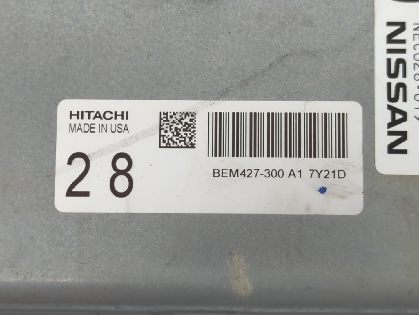 2018-2020 Nissan Maxima PCM Engine Control Computer ECU ECM PCU OEM P/N:BEM427-300 A1 7Y21D Fits Fits 2018 2019 2020 OEM Use