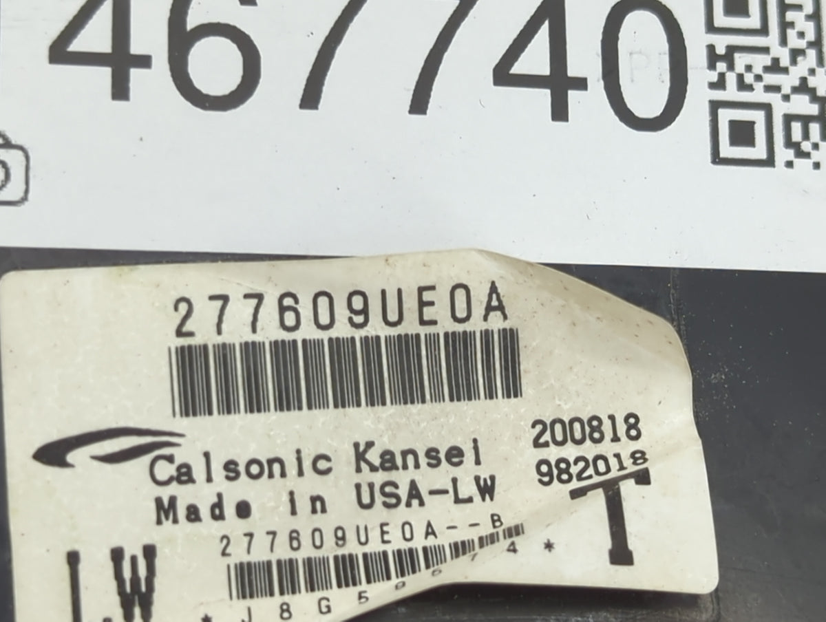 2018-2018 Nissan Murano Temperature Control Module 277609ue0a|j8g59574 - Oemusedautoparts1.com