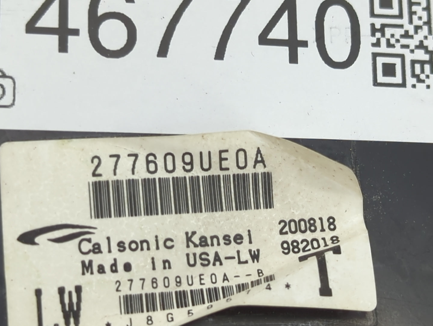2018-2018 Nissan Murano Temperature Control Module 277609ue0a|j8g59574 - Oemusedautoparts1.com