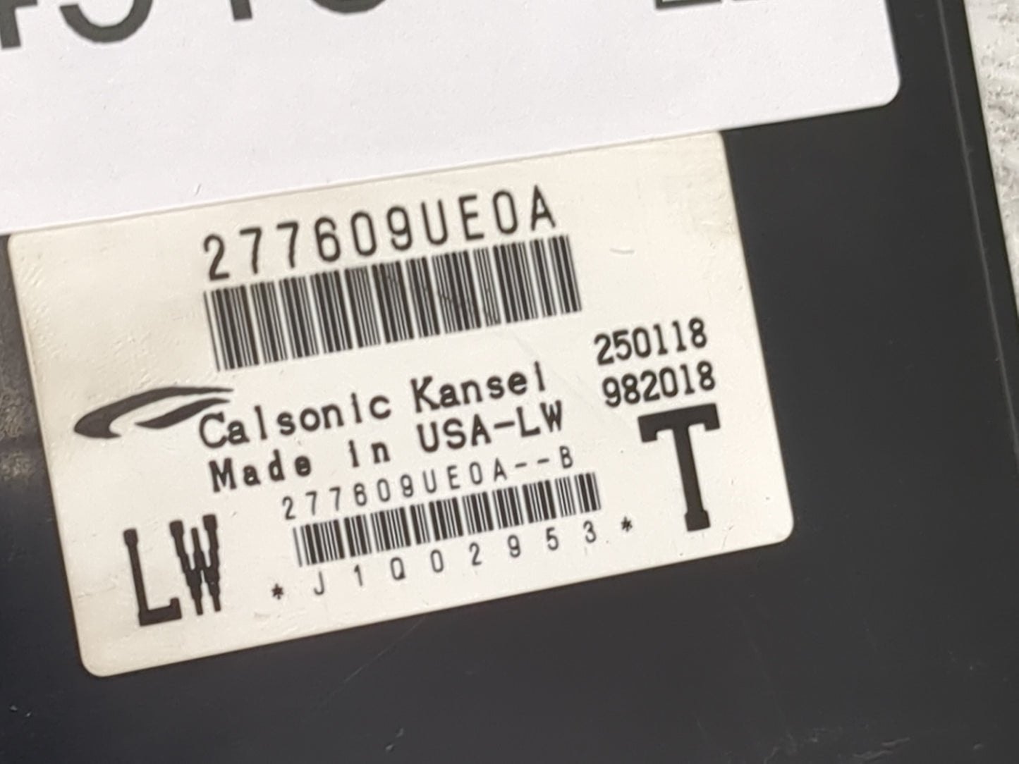 2018-2018 Nissan Murano Temperature Control Module 277609ue0a 1491519 - Oemusedautoparts1.com