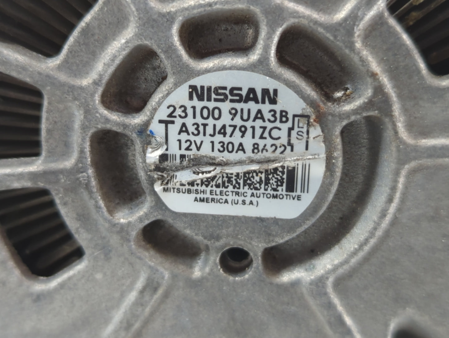 2018-2022 Nissan Murano Alternator Replacement Generator Charging Assembly Engine OEM P/N:23100 9UA3B Fits OEM Used Auto Par