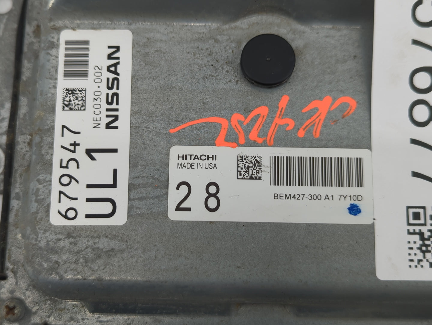 2018-2019 Nissan Murano PCM Engine Control Computer ECU ECM PCU OEM P/N:NEC030-002 Fits Fits 2018 2019 OEM Used Auto Parts -