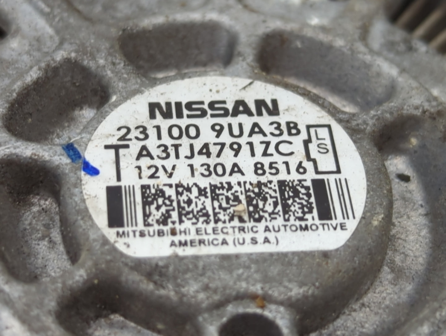 2018-2022 Nissan Murano Alternator Replacement Generator Charging Assembly Engine OEM P/N:23100 9UA3B Fits OEM Used Auto Par