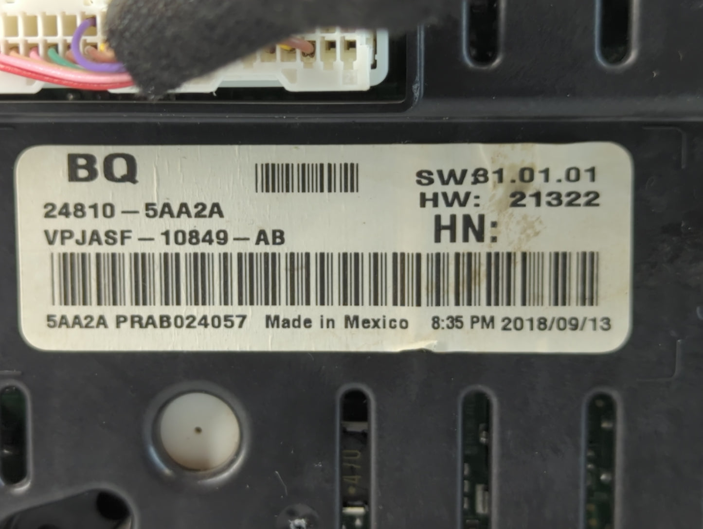 2018 Nissan Murano Instrument Cluster Speedometer Gauges P/N:24810-5AA2A Fits OEM Used Auto Parts - Oemusedautoparts1.com