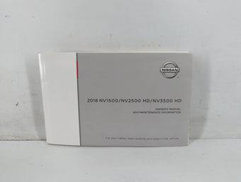 compare product 2018 Nissan Nv1500 Owners Manual Book Guide P/N:OM18EA 0F80U0 OEM Used Auto Parts
