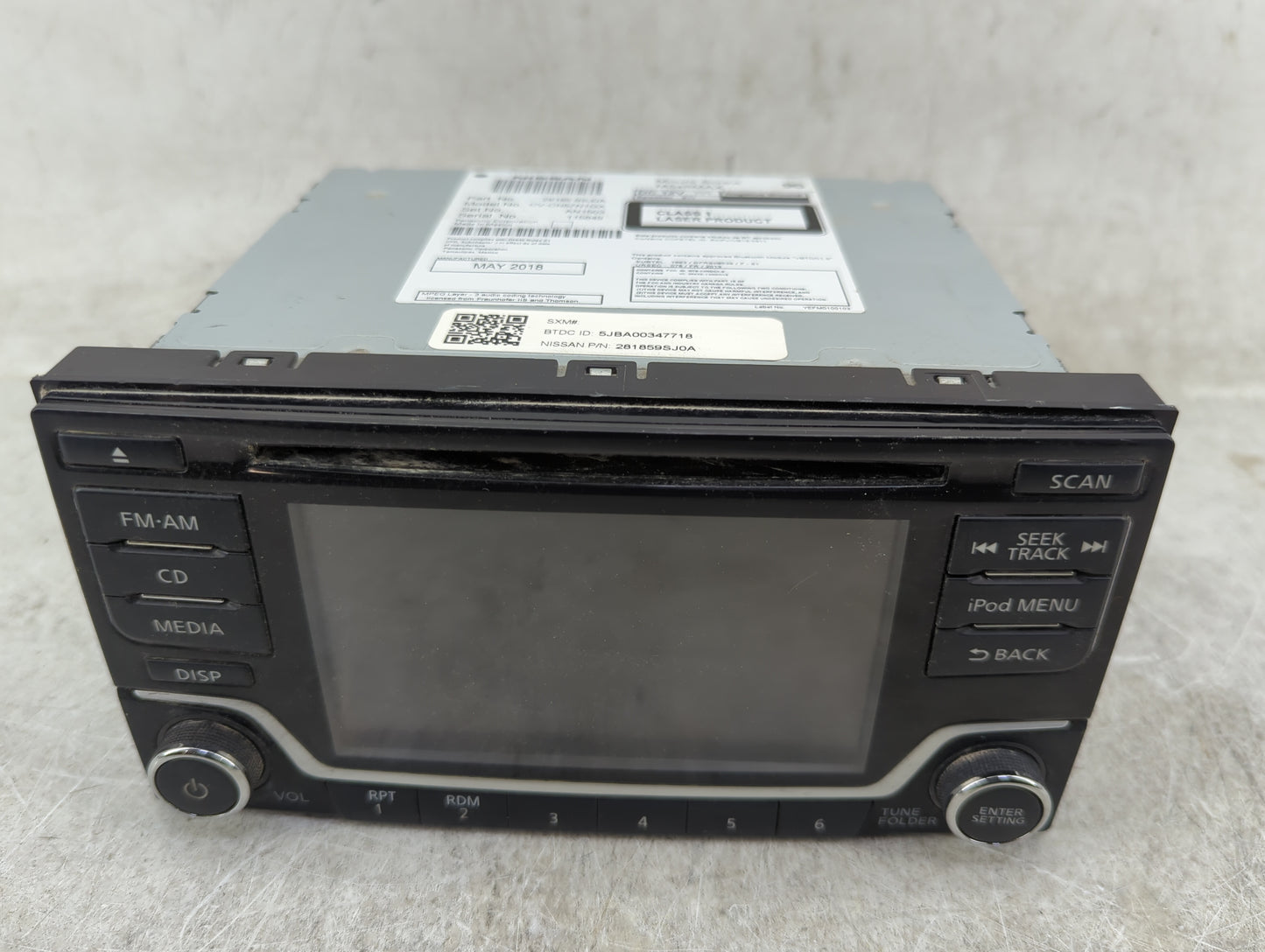 2018-2019 Nissan Nv200 Radio AM FM Cd Player Receiver Replacement P/N:28185 9SJ0A CV-CN57N1GX, 281859SJ0A Fits Fits 2018 201