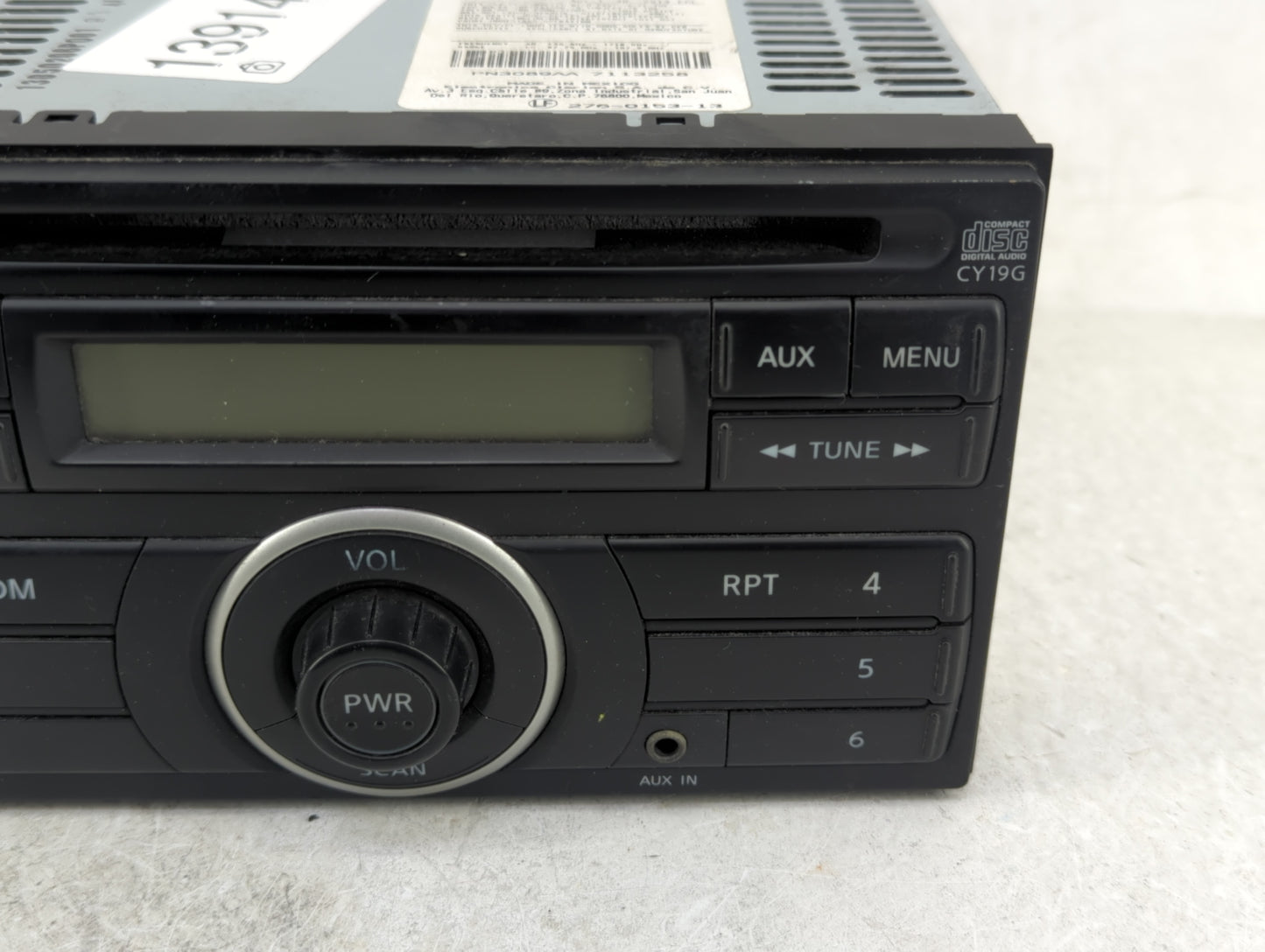 2018 Nissan Nv2500 Radio AM FM Cd Player Receiver Replacement P/N:28185 3AN0A Fits OEM Used Auto Parts - Oemusedautoparts1.c