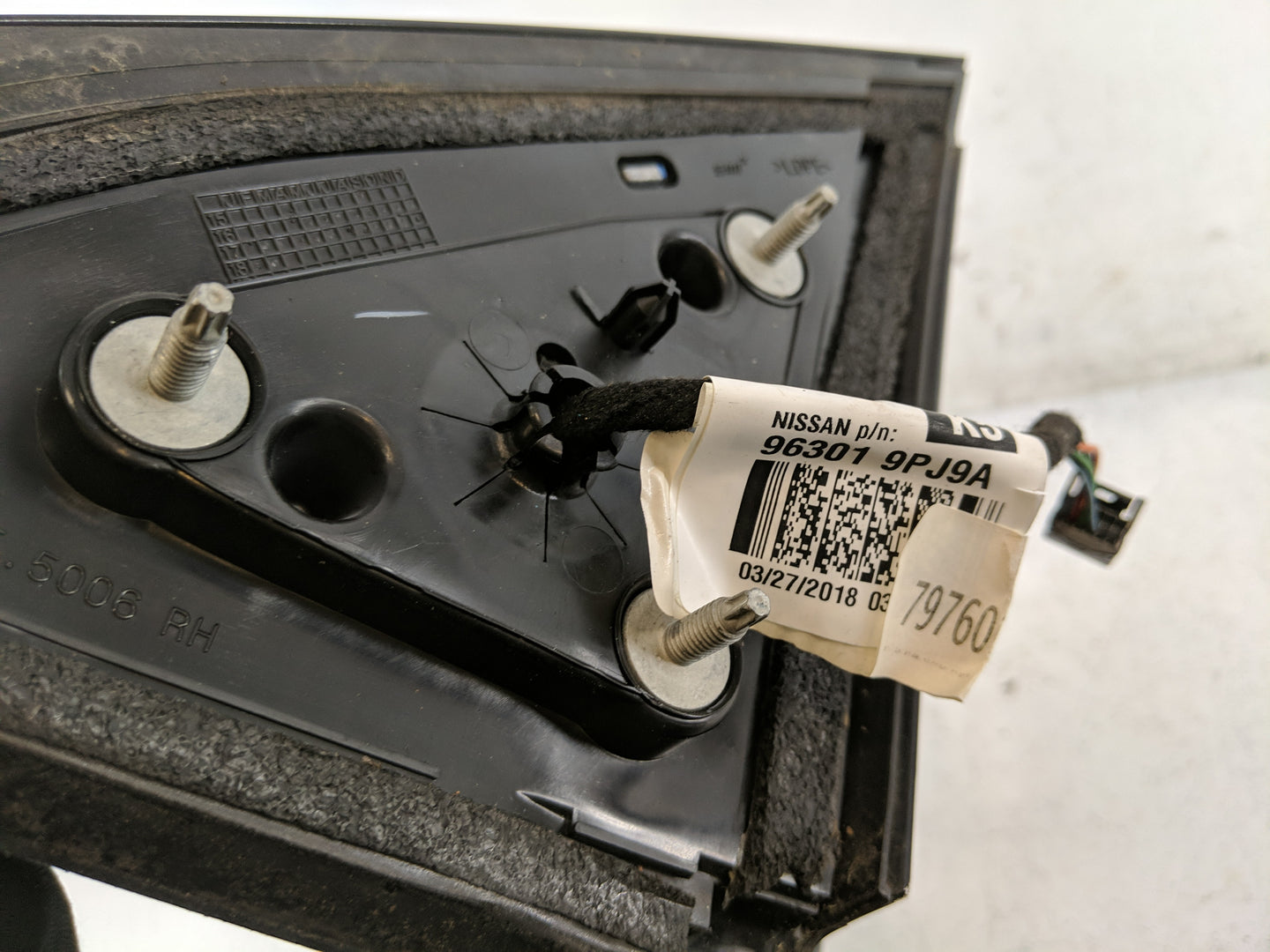 2018-2020 Nissan Pathfinder Side Mirror Replacement Passenger Right View Door Mirror Fits Fits 2018 2019 2020 OEM Used Auto 