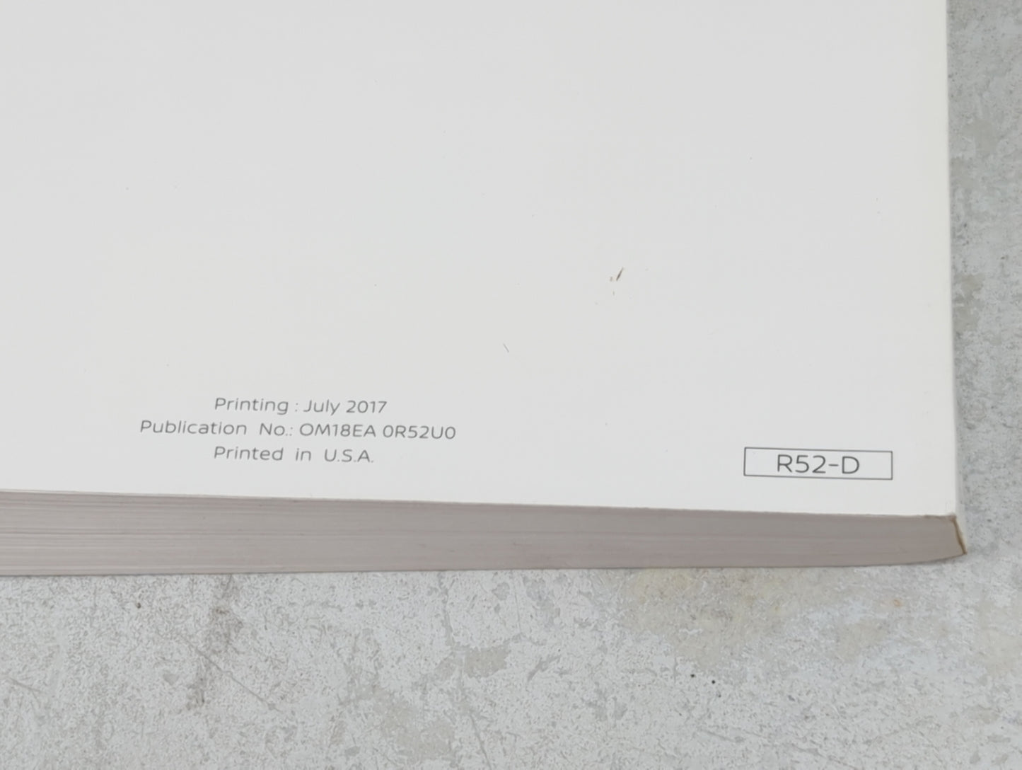 2018 Nissan Pathfinder Owners Manual Book Guide P/N:OM18EA 0R52U0 OEM Used Auto Parts - Oemusedautoparts1.com