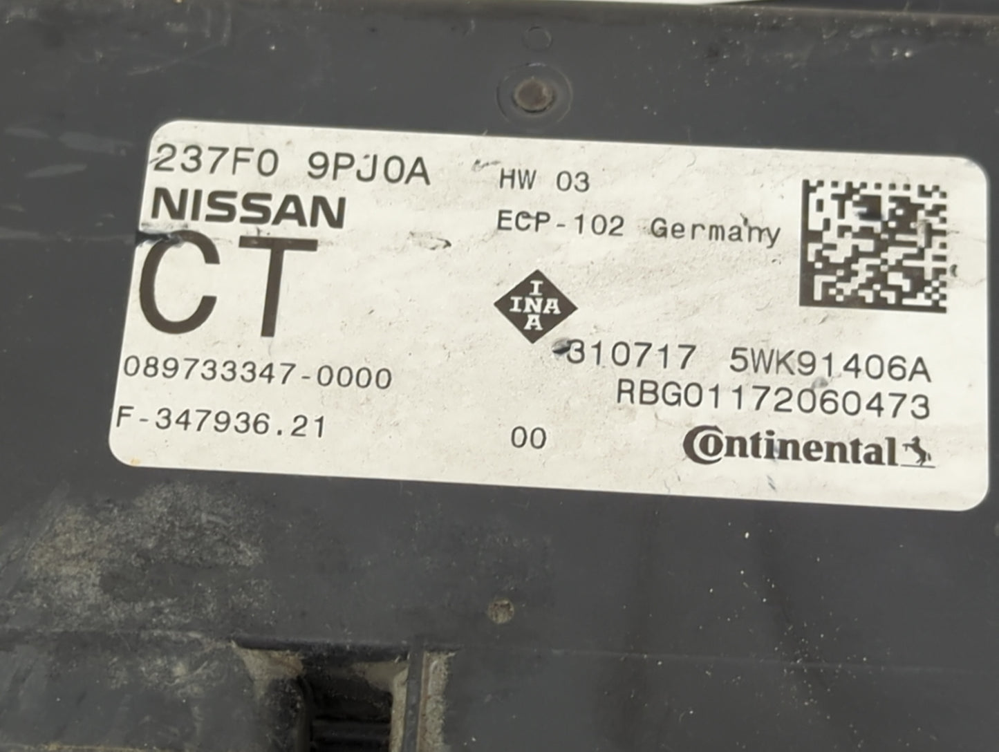 2018 Nissan Pathfinder PCM Engine Control Computer ECU ECM PCU OEM P/N:237F09PJ0A 5WK91406A Fits Fits 2019 2020 OEM Used Aut