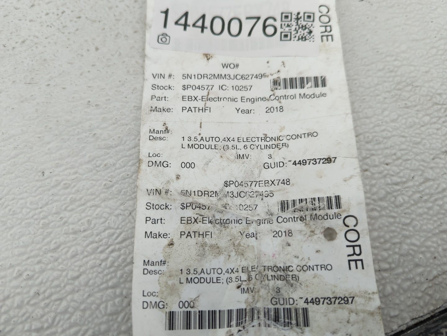 2018-2019 Nissan Pathfinder PCM Engine Control Computer ECU ECM PCU OEM P/N:BED40A-300 NEC030-060 Fits Fits 2018 2019 2020 O