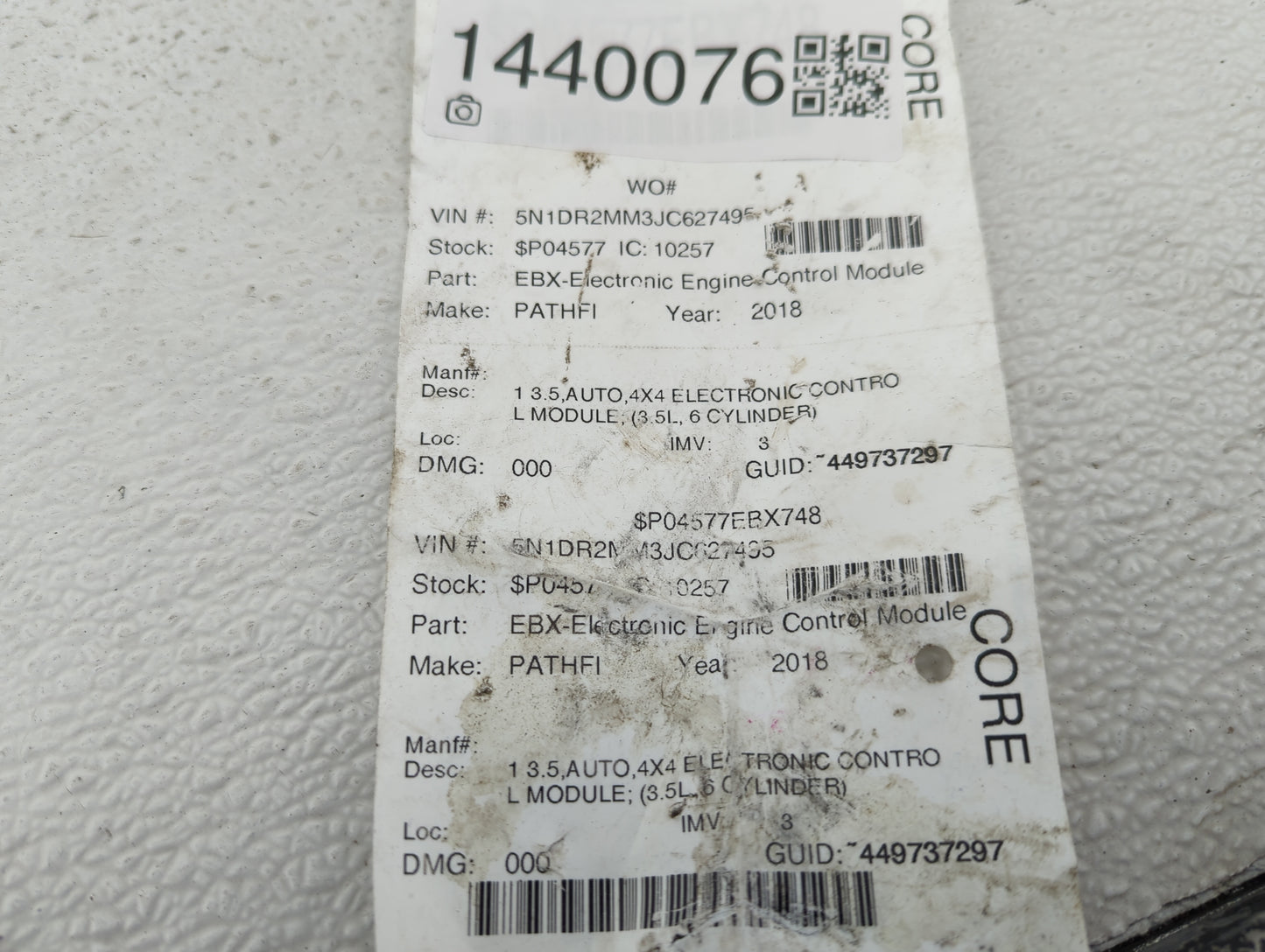 2018-2019 Nissan Pathfinder PCM Engine Control Computer ECU ECM PCU OEM P/N:BED40A-300 NEC030-060 Fits Fits 2018 2019 2020 O