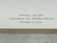 2018 Nissan Pathfinder Owners Manual Book Guide P/N:OM18EA 0R52U0 OEM Used Auto Parts - Oemusedautoparts1.com