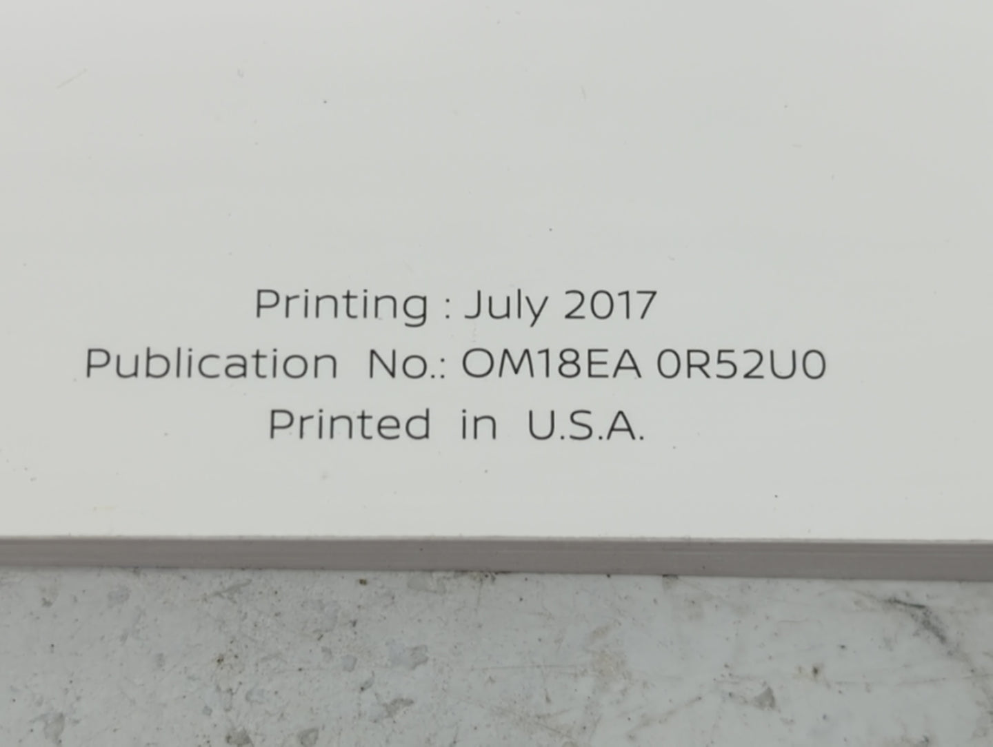 2018 Nissan Pathfinder Owners Manual Book Guide P/N:OM18EA0R52U0 OEM Used Auto Parts - Oemusedautoparts1.com
