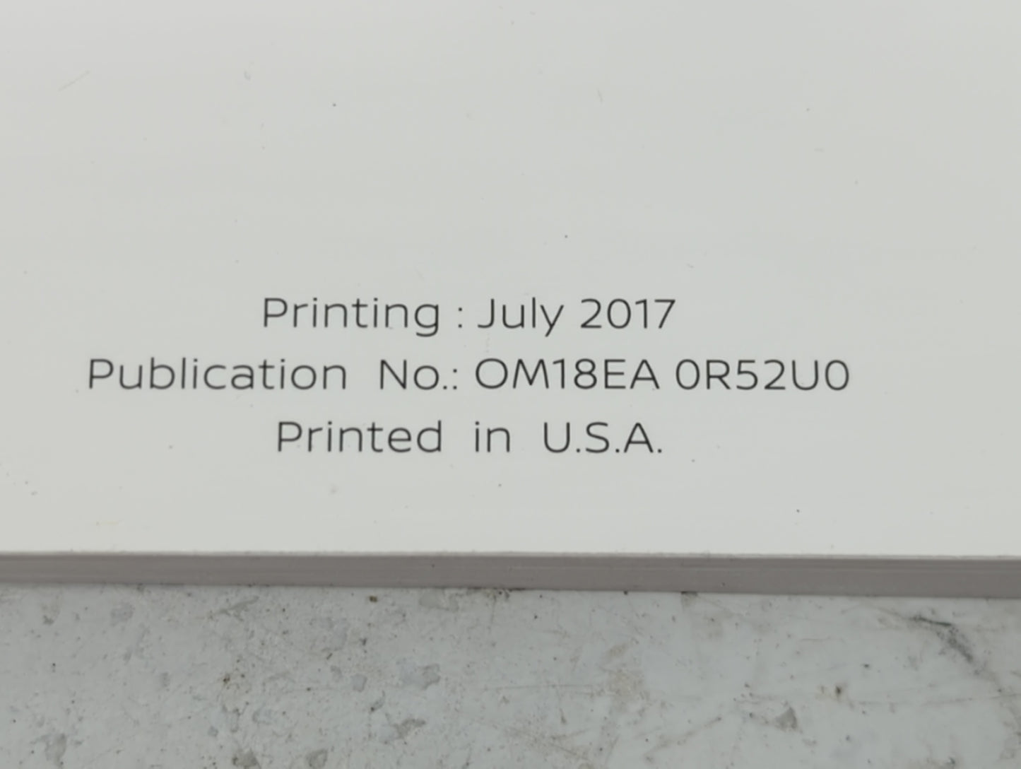 2018 Nissan Pathfinder Owners Manual Book Guide P/N:OM18EA0R52U0 OEM Used Auto Parts - Oemusedautoparts1.com