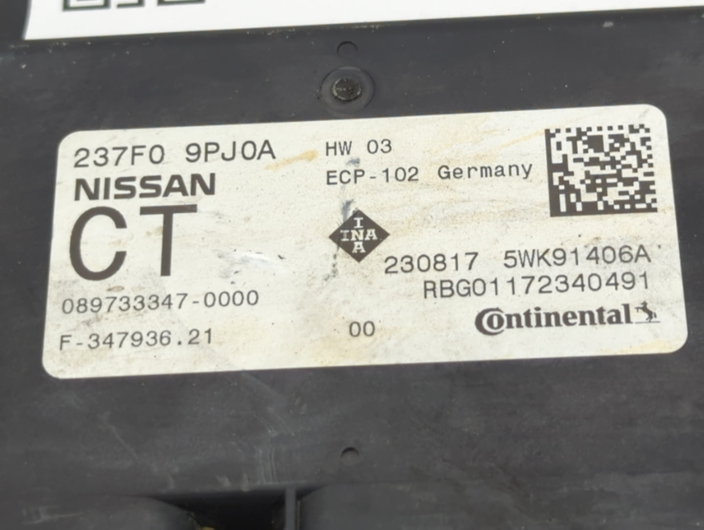 2018 Nissan Pathfinder PCM Engine Control Computer ECU ECM PCU OEM P/N:23750 9PJ1A 237F0 9PJ0A Fits Fits 2019 2020 OEM Used 