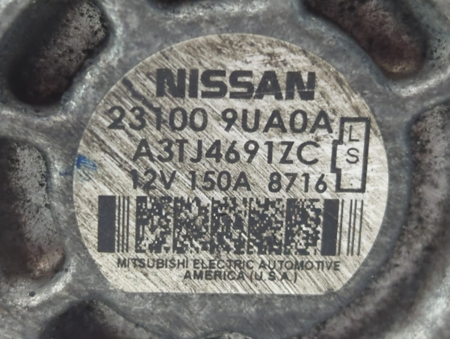 2017-2020 Nissan Pathfinder Alternator Replacement Generator Charging Assembly Engine OEM P/N:23100 9UA0A Fits OEM Used Auto