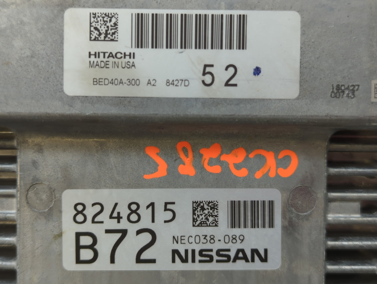 2018-2019 Nissan Pathfinder PCM Engine Control Computer ECU ECM PCU OEM P/N:BED40A-300 A2 NEC038-089 Fits Fits 2018 2019 202