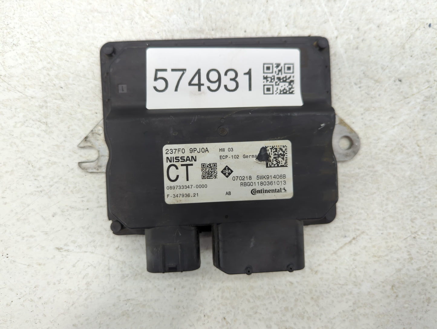 2018 Nissan Pathfinder PCM Engine Control Computer ECU ECM PCU OEM P/N:237F0 9PJ0A 23750 9PJ1A Fits Fits 2019 2020 OEM Used 